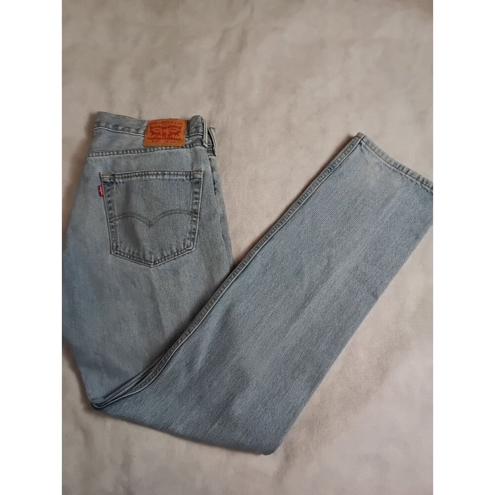Levis 505 Light Wash Straight Leg Mens Jeans W36 L36